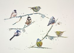 Dawn Chorus by Sarah Stokes - Original Painting on Paper sized 23x17 inches. Available from Whitewall Galleries